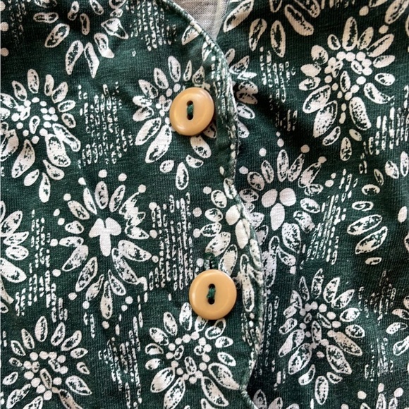 Vintage Green and cream floral romper - Picture 6 of 9
